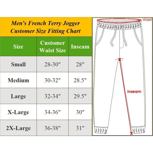 3-Pack Men's Fleece & French Terry Slim-Fit Jogger (Size, S-2XL)