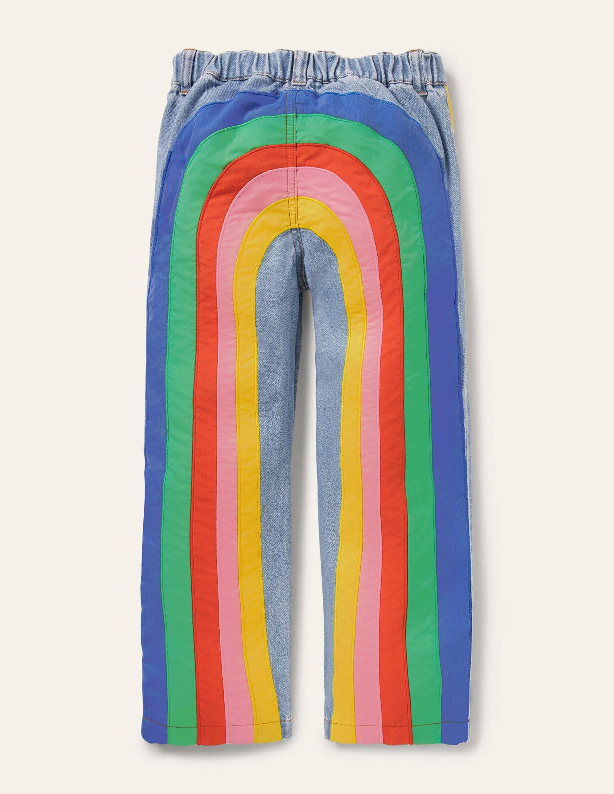 Appliqué Jeans-Mid Vintage Denim Weather