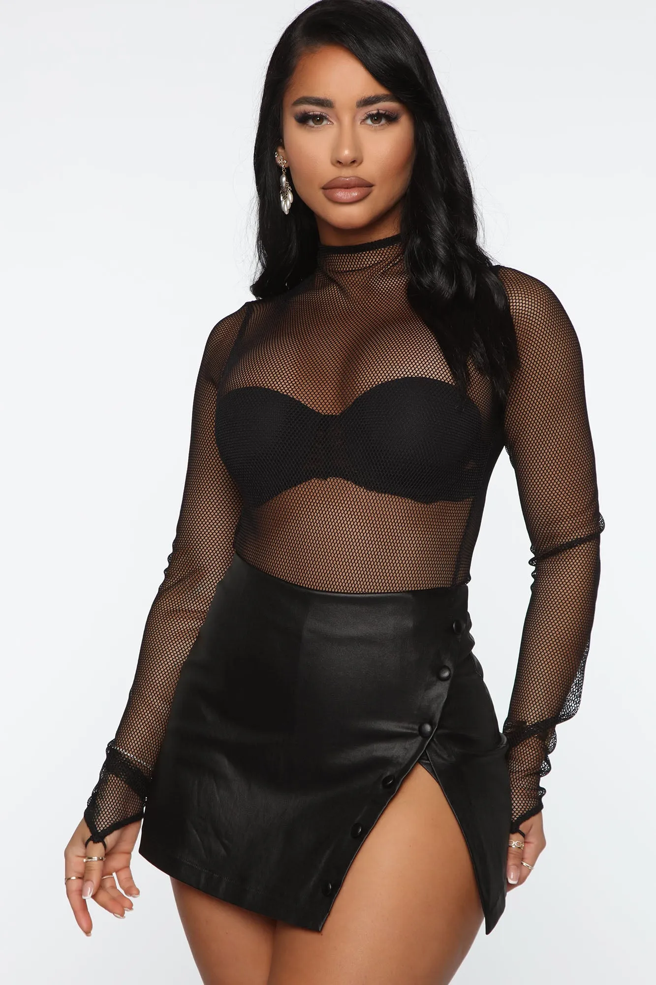 Bait Fishnet Bodysuit - Black