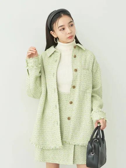 Bocca Tweed Shirt Jacket