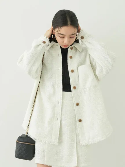 Bocca Tweed Shirt Jacket