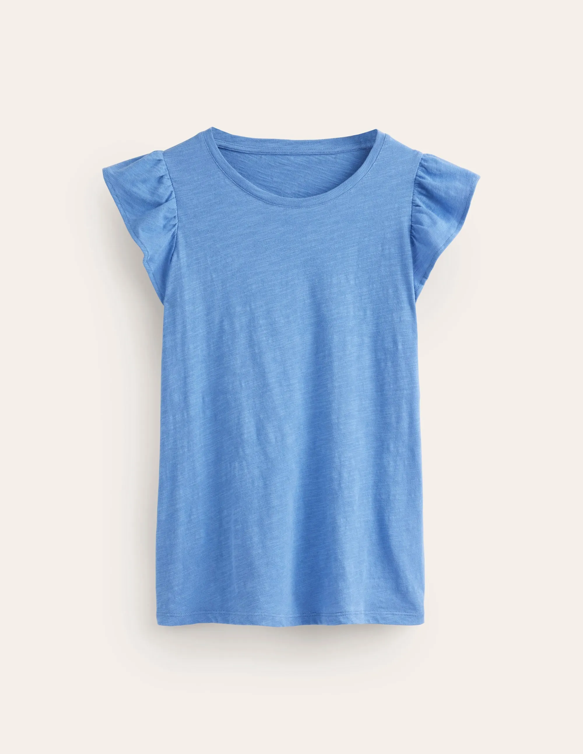 Cotton Flutter Top-Ebb and Flow Blue