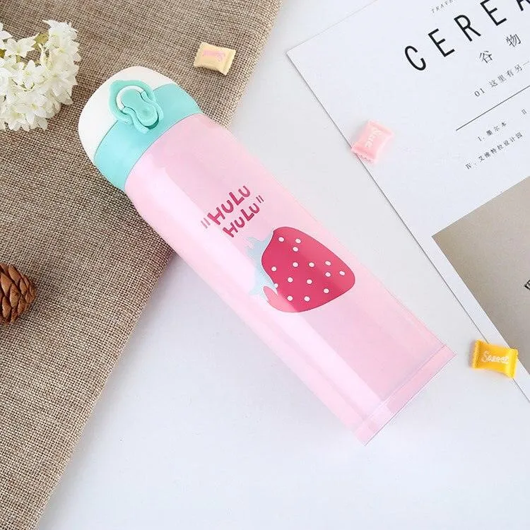 Fruits Print Vacuum Bottle Stainless Steel Thermos for Children