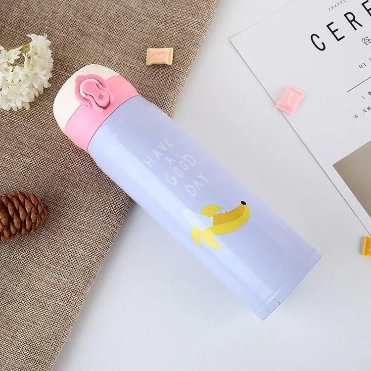 Fruits Print Vacuum Bottle Stainless Steel Thermos for Children
