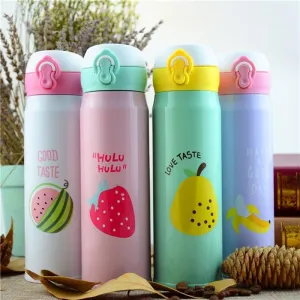 Fruits Print Vacuum Bottle Stainless Steel Thermos for Children