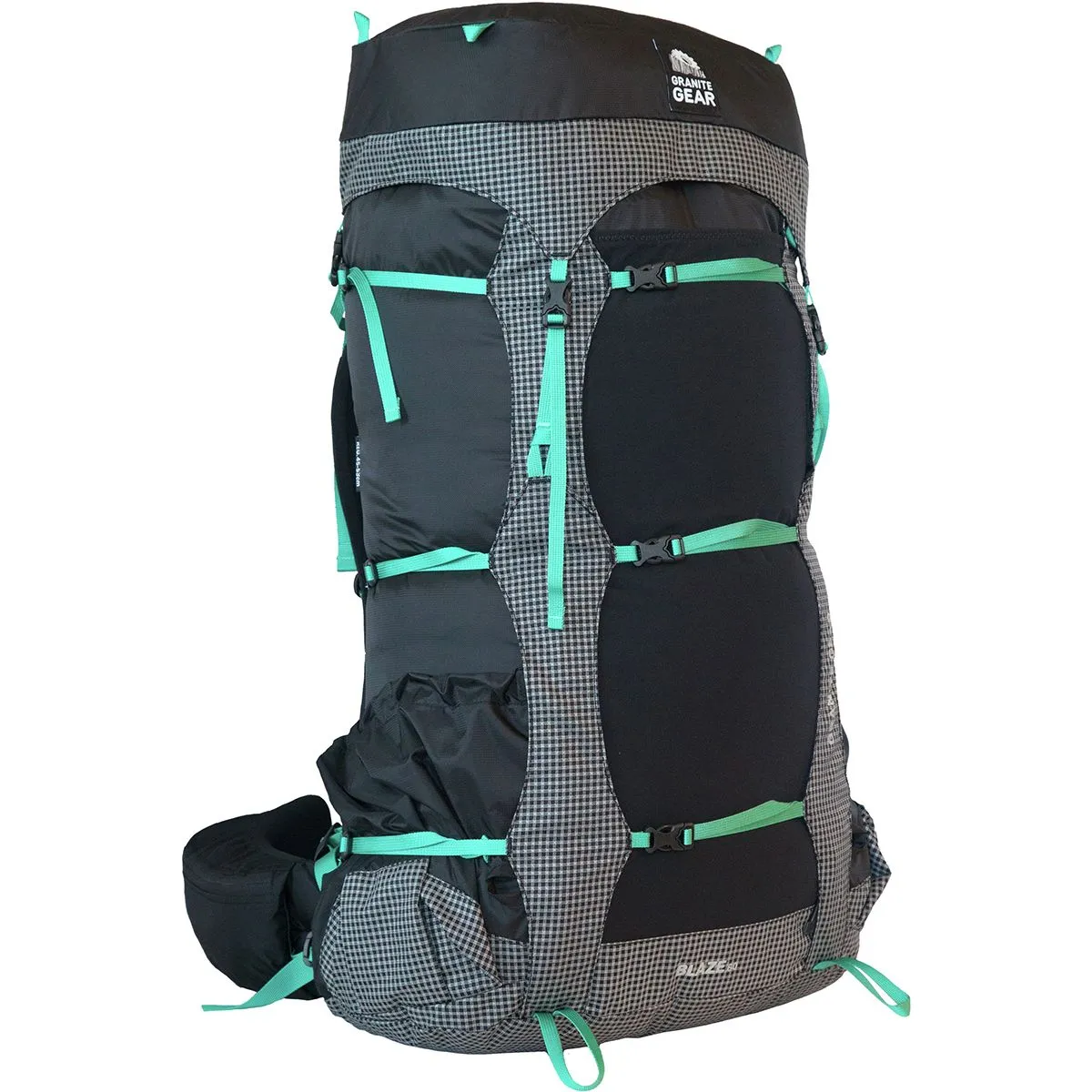 Granite Gear Blaze 60 Backpack - Women's Black/Black Gingham/Teal Regular 5000029-0014