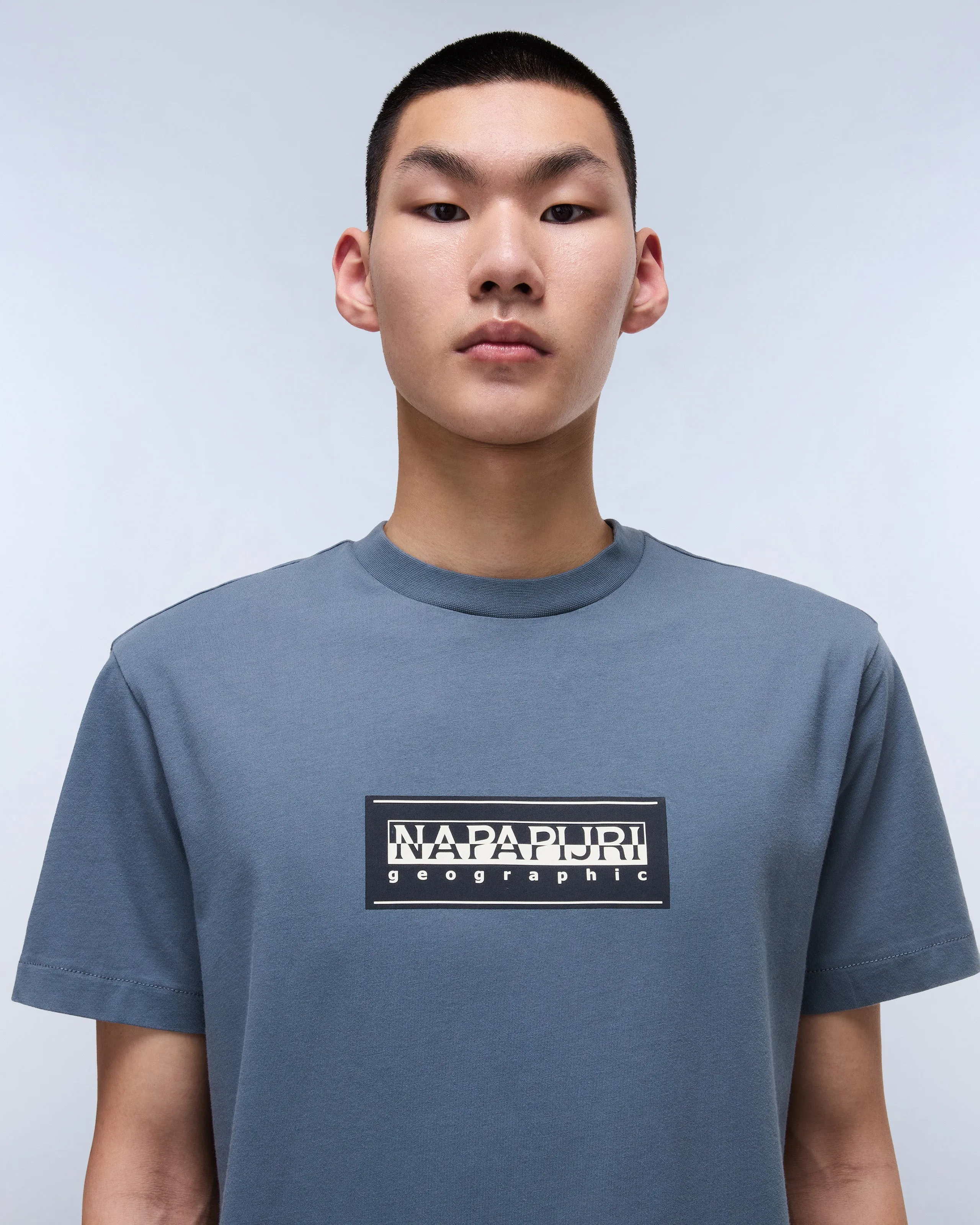 Napapijri Box Logo Tee - Stormy Weather