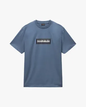 Napapijri Box Logo Tee - Stormy Weather