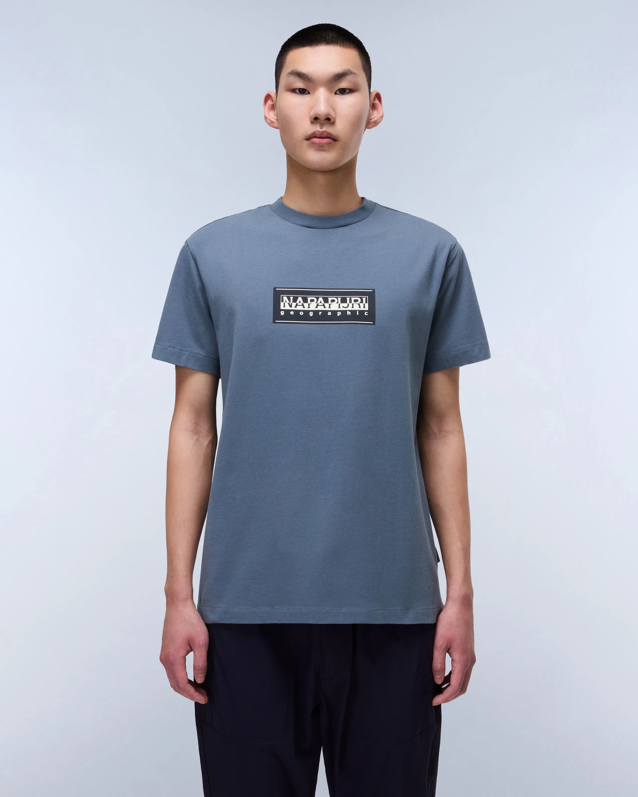 Napapijri Box Logo Tee - Stormy Weather