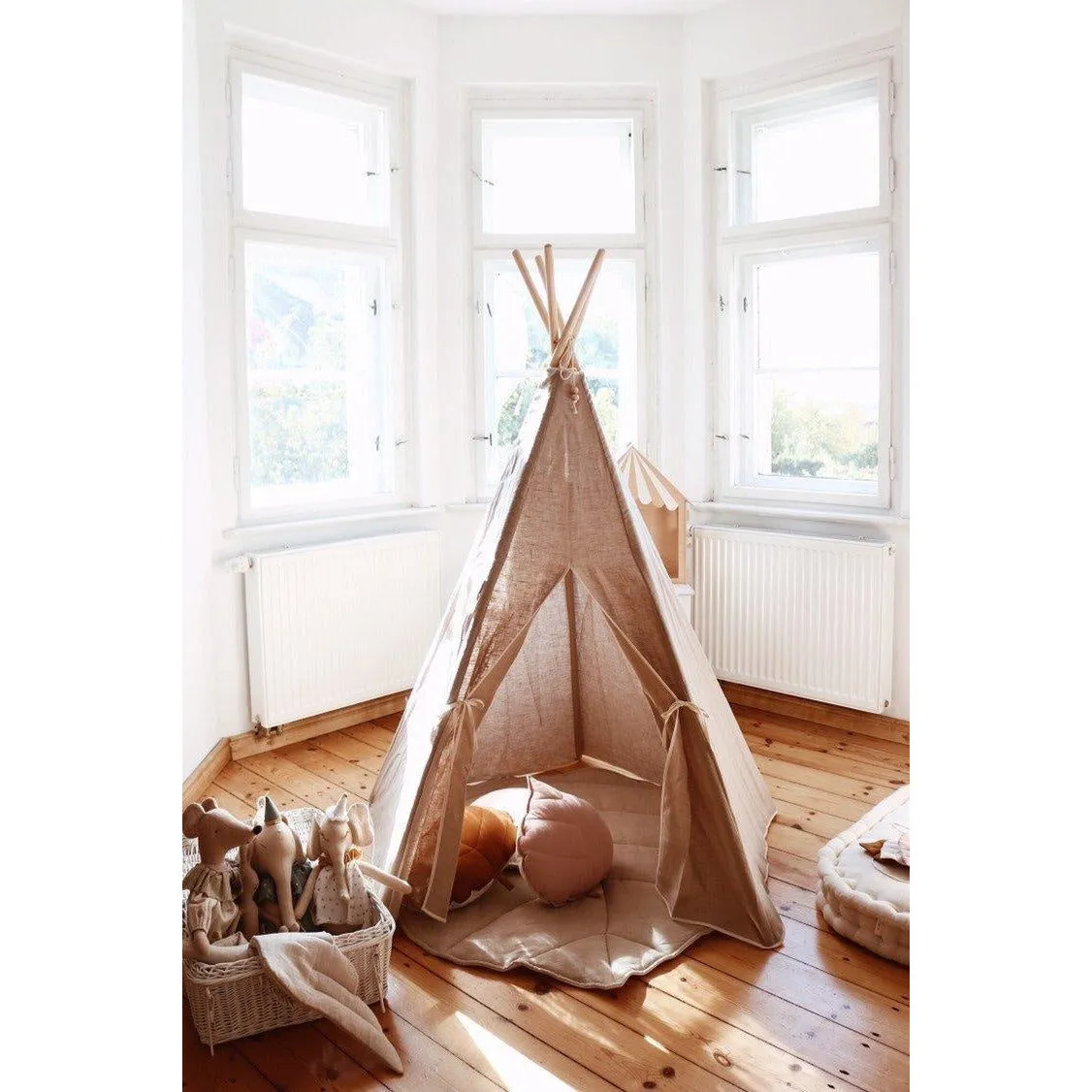 Natural Linen Teepee Tent