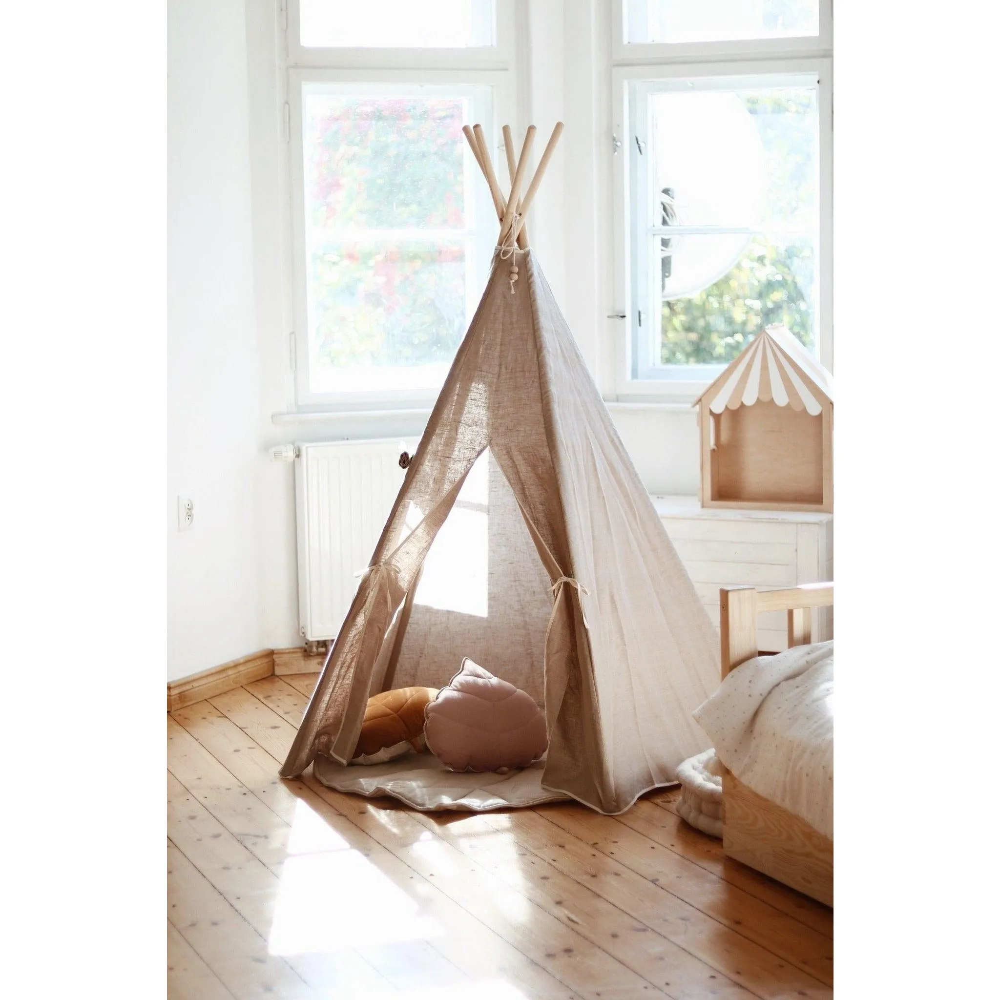 Natural Linen Teepee Tent