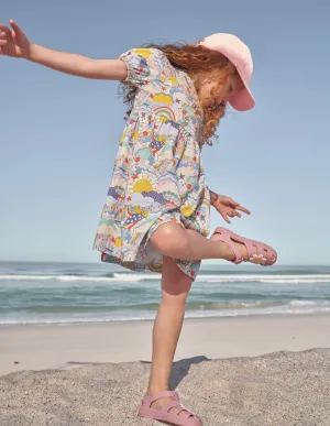 Puff Sleeve Jersey Dress-Multi Weather