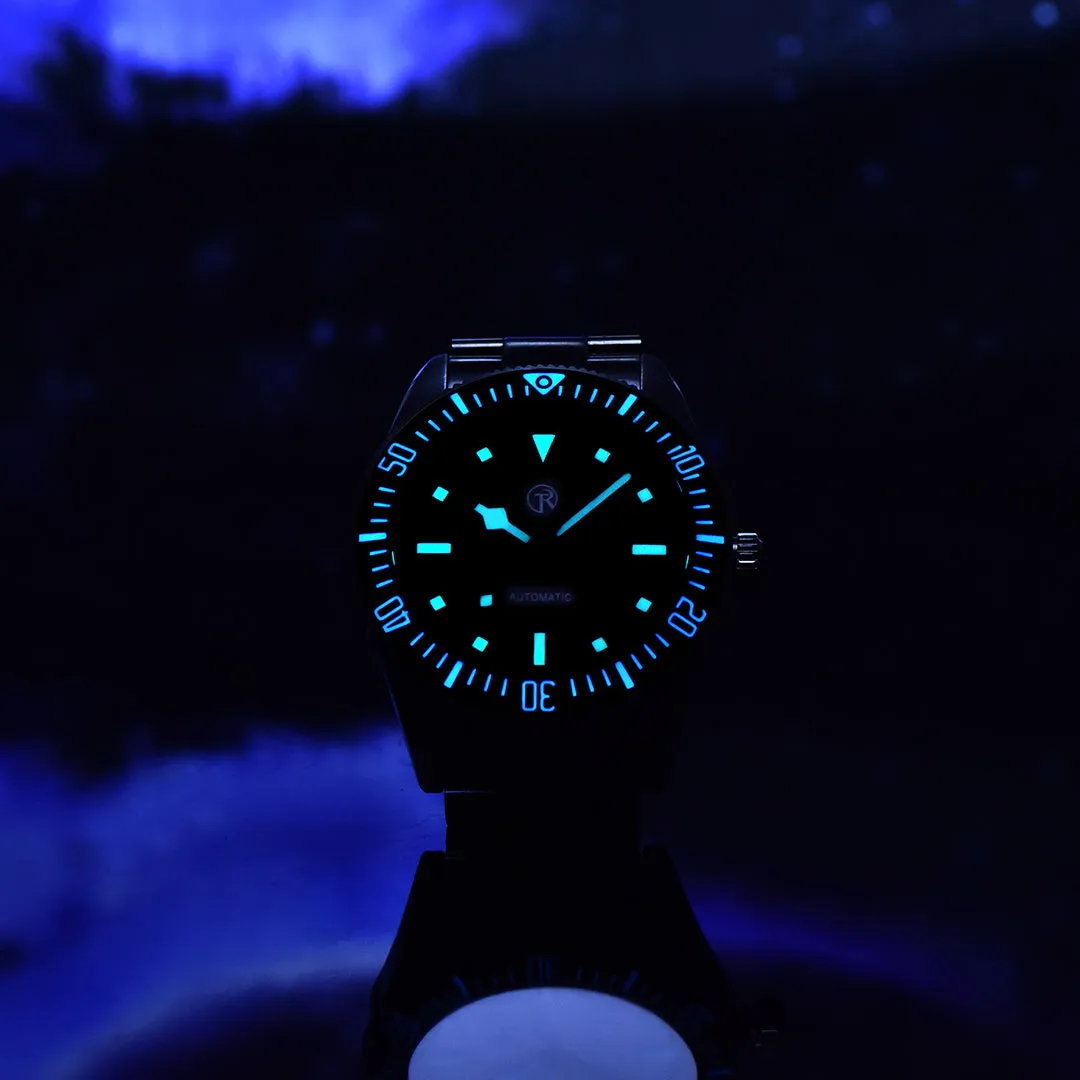 RollsTimi RT7910 Men's Automatic Watches 40mm Stainless Steel Waterproof Mechanical Wristwatch for Men SEIKO NH35 Movt Sythetic Sapphire Dial Glass