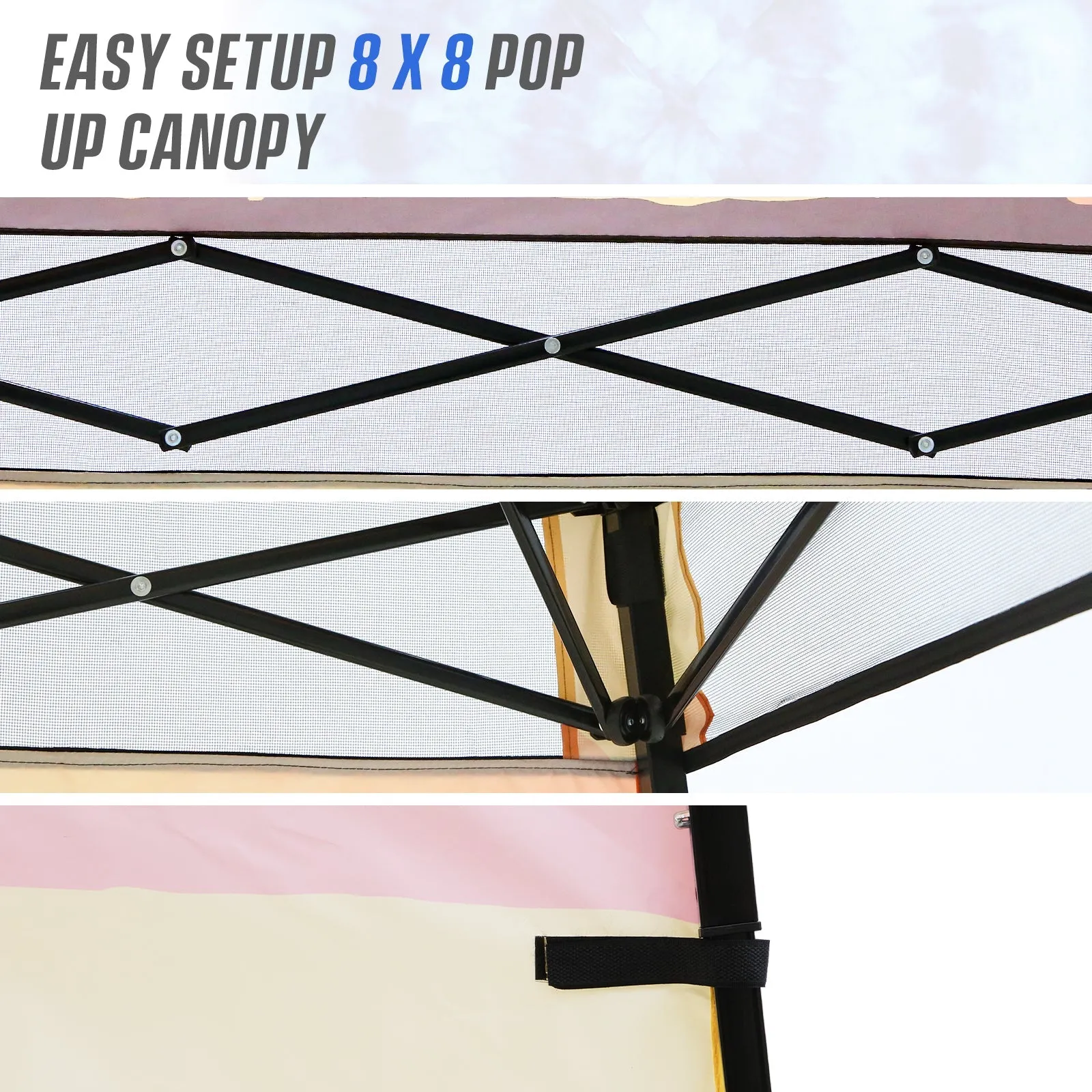 SHADE GRAPHiX Day 8x8 Tripper Pop Up Canopy Tent with Digital Printed,Cowboy