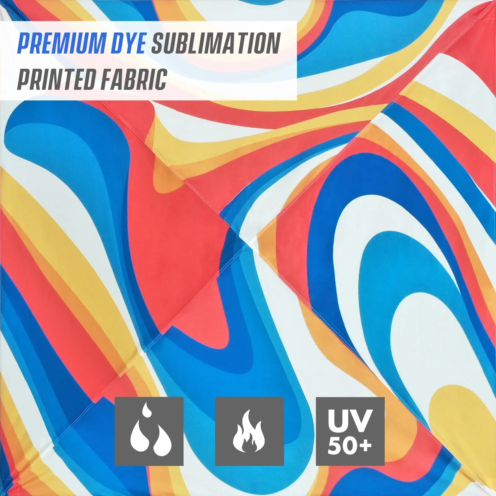 SHADE GRAPHiX Day Tripper 8x8 Pop Up Canopy Tent with Digital Printed Top, Swirl
