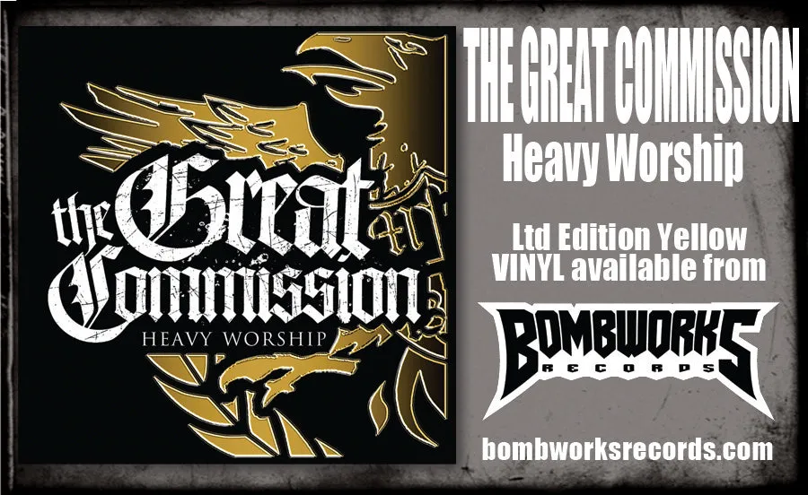 THE GREAT COMMISSION - HEAVY WORSHIP (*NEW-YELLOW VINYL, 2024, Bombworks Records) Brilliant-Christian Metalcore Worship w hooks!