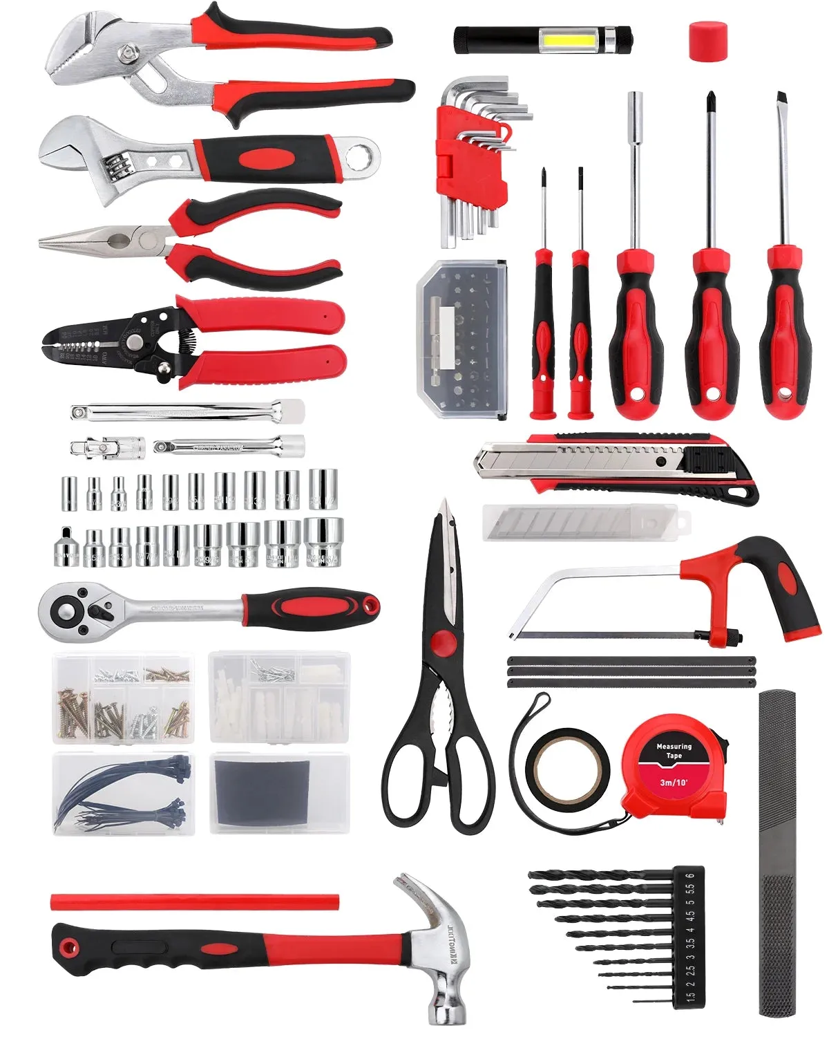 TOPHDY 325 Piece Home Tool Kit, Home Repair Tool Set, Toolbox Storage Case with Drawer, General Home/Auto Repair Tool kit